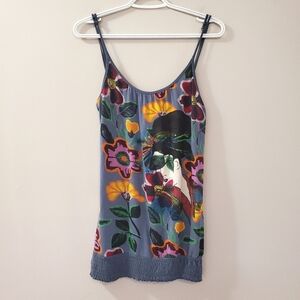 Desigual - Geisha and Floral Print Tank Top - Size M